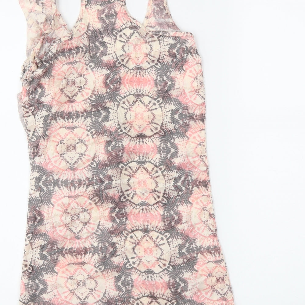 Atmosphere Womens Pink Animal Print  Basic Polo Size 10