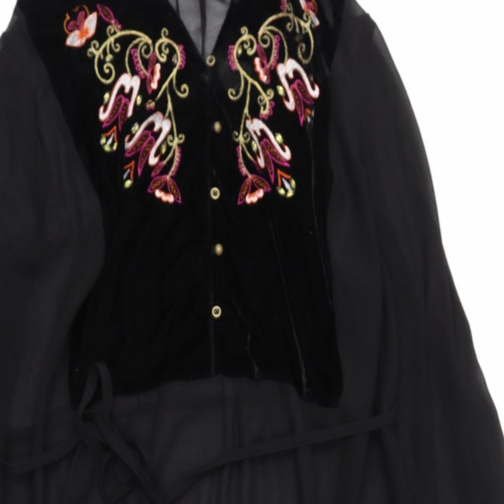 joe brown Womens Black Floral  Basic Blouse Size 22