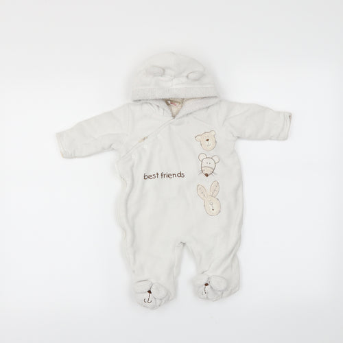 Morris Baby White   Coverall One-Piece Size 0-3 Months