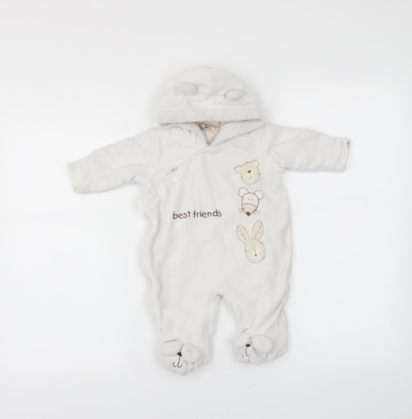 Morris Baby White   Coverall One-Piece Size 0-3 Months