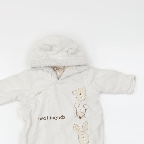 Morris Baby White   Coverall One-Piece Size 0-3 Months