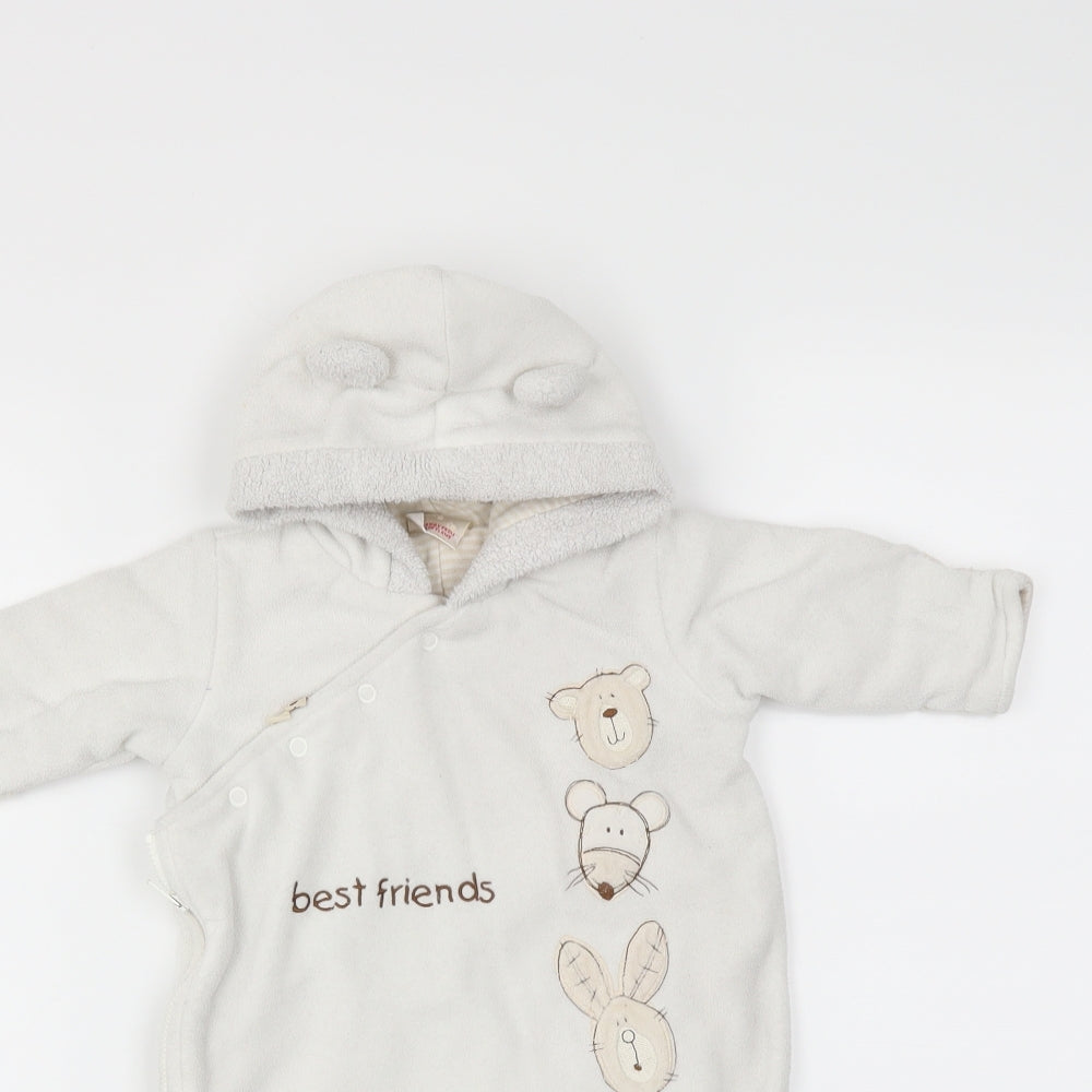 Morris Baby White   Coverall One-Piece Size 0-3 Months