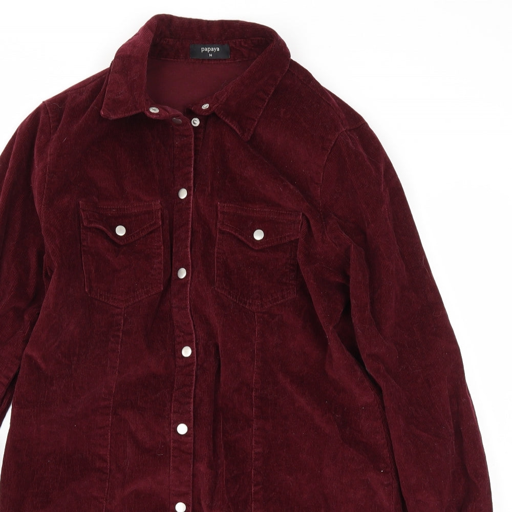 Papaya Womens Red   Jacket Coat Size 14