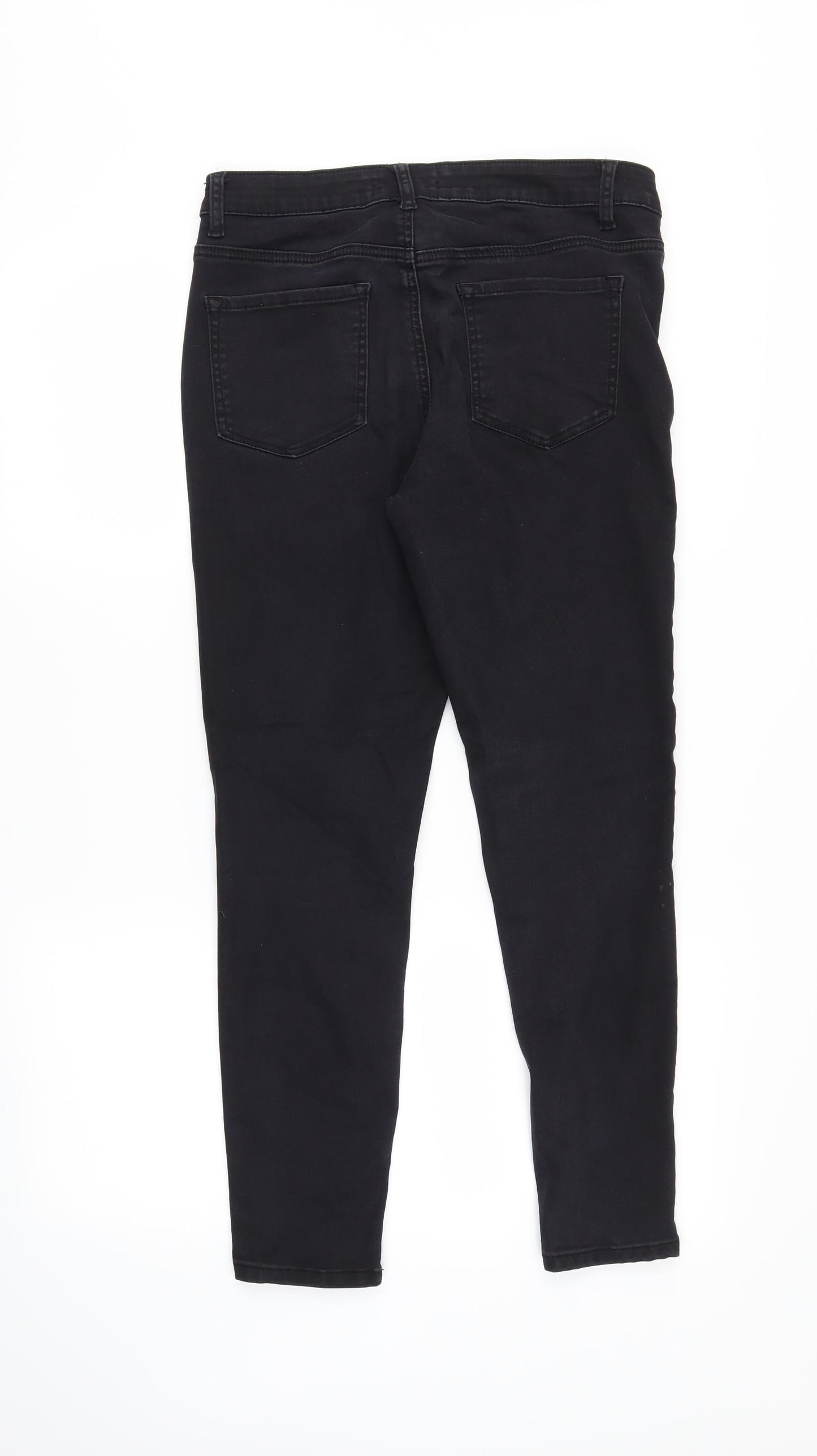 DenimCo Womens Black  Denim Skinny Jeans Size 14 L26 in