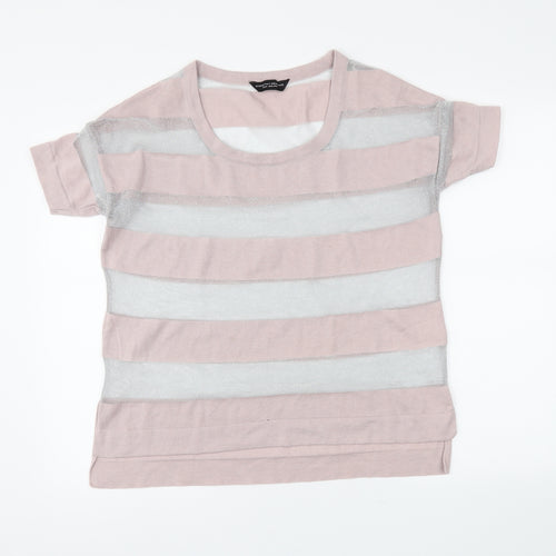 Dorothy Perkins Womens Pink Striped  Pullover Jumper Size 10