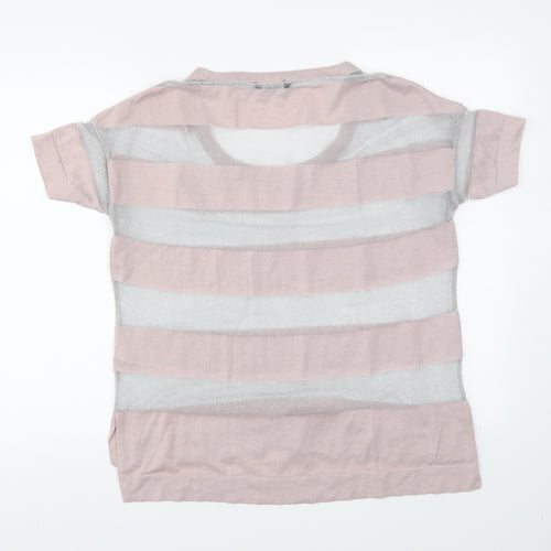 Dorothy Perkins Womens Pink Striped  Pullover Jumper Size 10