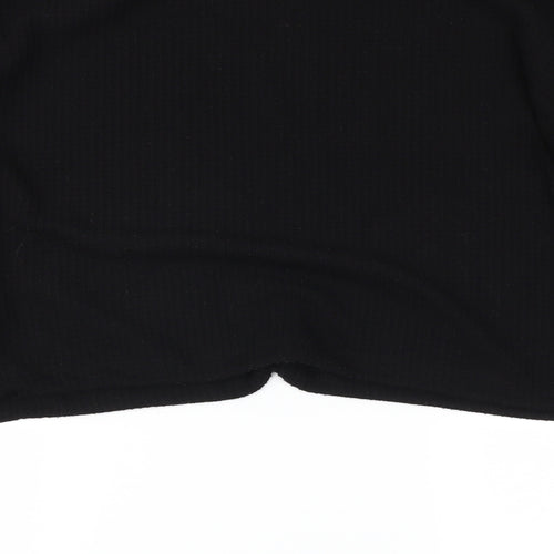 Select Womens Black   Cropped Polo Size XL