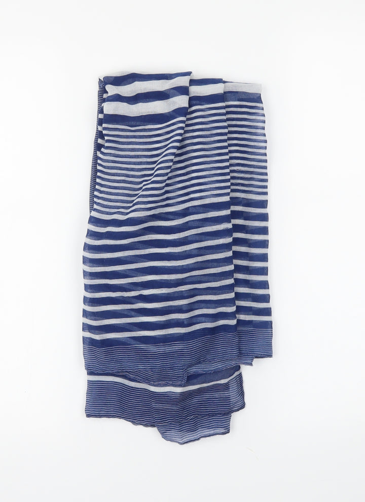 Preworn Womens Blue Striped   Shawl/Wrap