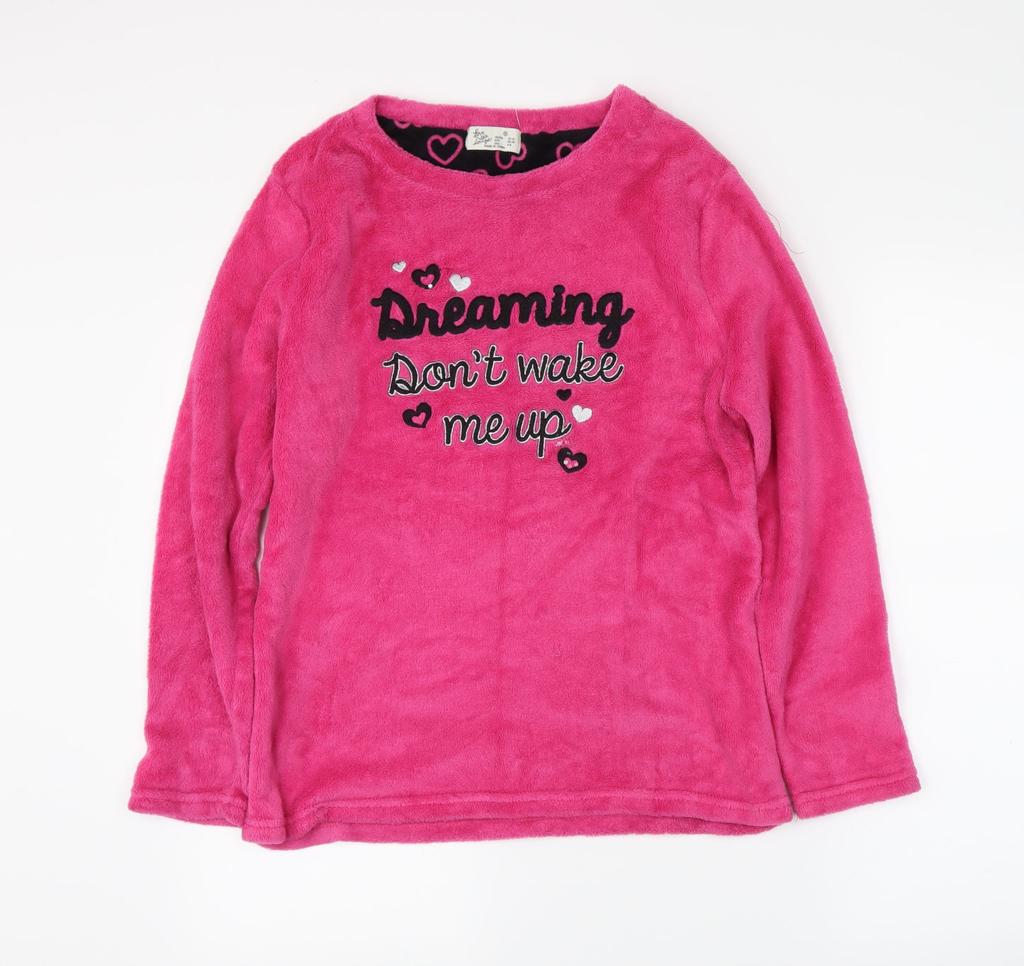 Primark Womens Pink Solid  Capri Pyjama Top Size M