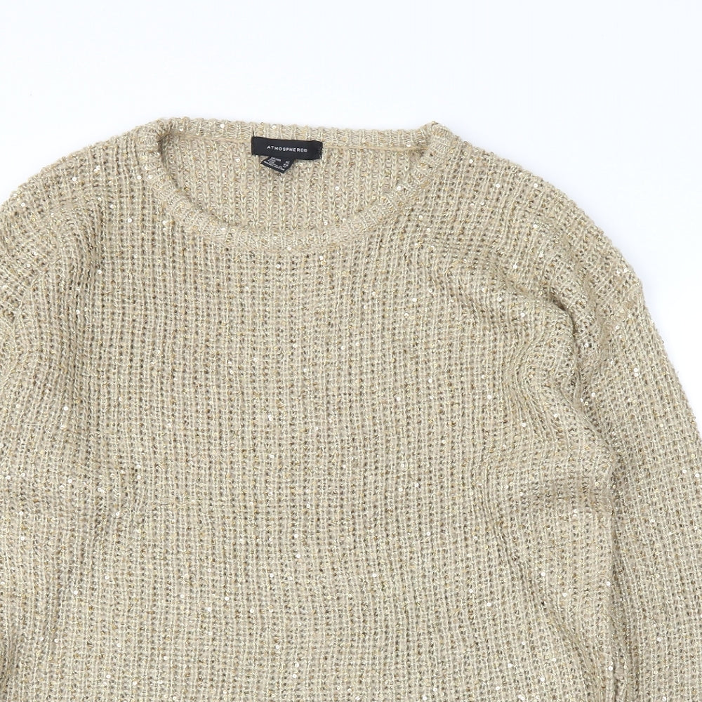 Atmosphere Womens Gold   Pullover Jumper Size 16