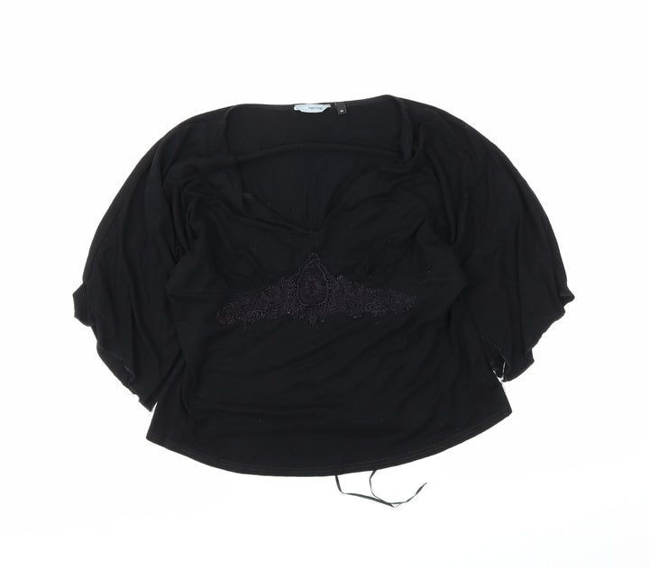 Red Herring Womens Black Basic Blouse Size 14