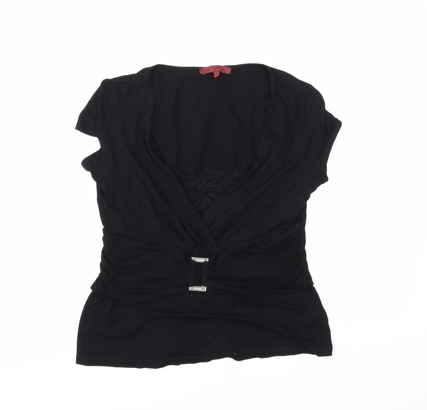 John Richmond Womens Black   Basic T-Shirt Size 16