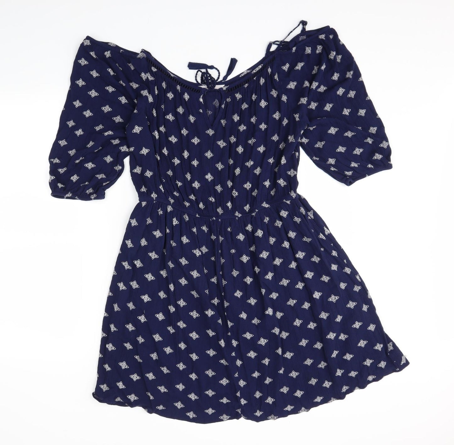 George Womens Blue Batik  Skater Dress  Size 14