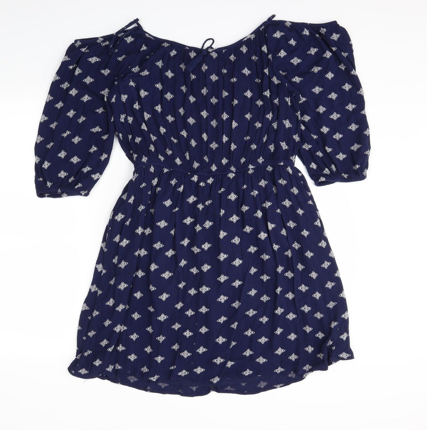 George Womens Blue Batik  Skater Dress  Size 14