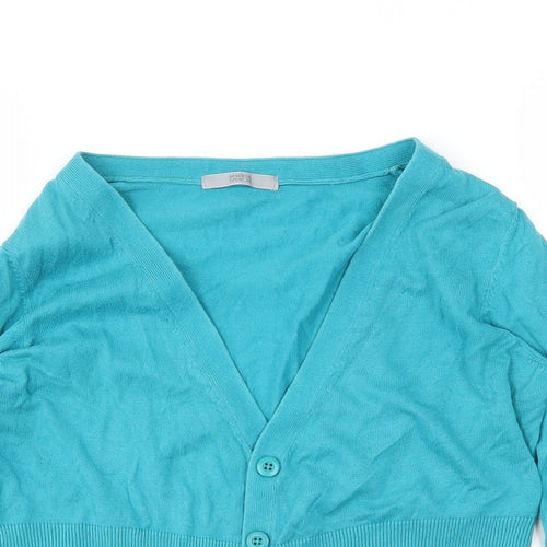 M&S Womens Blue   Cardigan Jumper Size 10