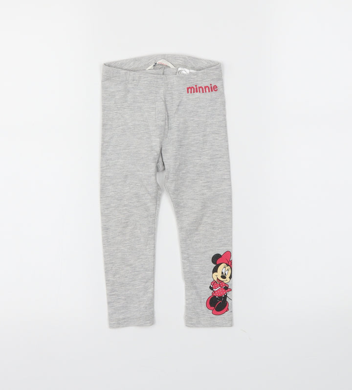 H&M Girls Grey Pedal Pusher Trousers Size 2 Years