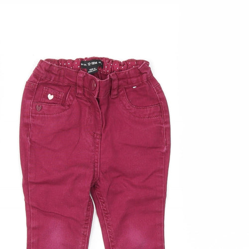 baby girl Boys Red  Denim Capri Jeans Size 12-18 Months