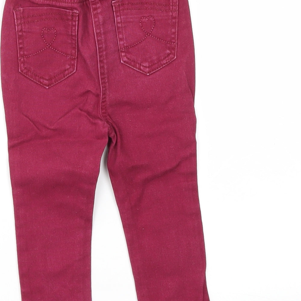 baby girl Boys Red  Denim Capri Jeans Size 12-18 Months