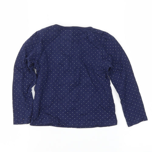 TU Girls Blue Polka Dot  Basic T-Shirt Size 12-18 Months