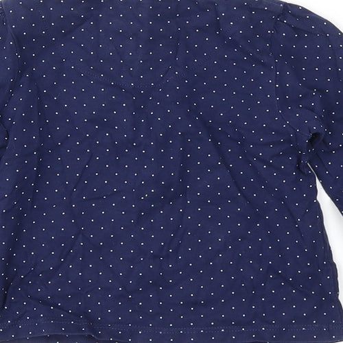 TU Girls Blue Polka Dot  Basic T-Shirt Size 12-18 Months
