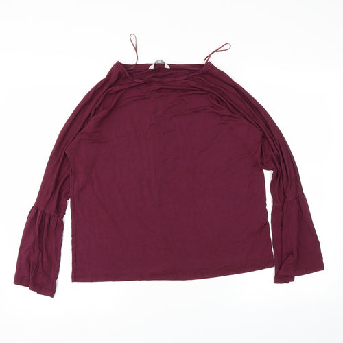 eacocks Womens Purple   Basic Blouse Size 16