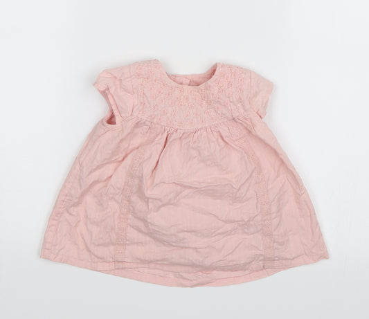 Front view of George Baby Pink Shift, size 6-9, Months