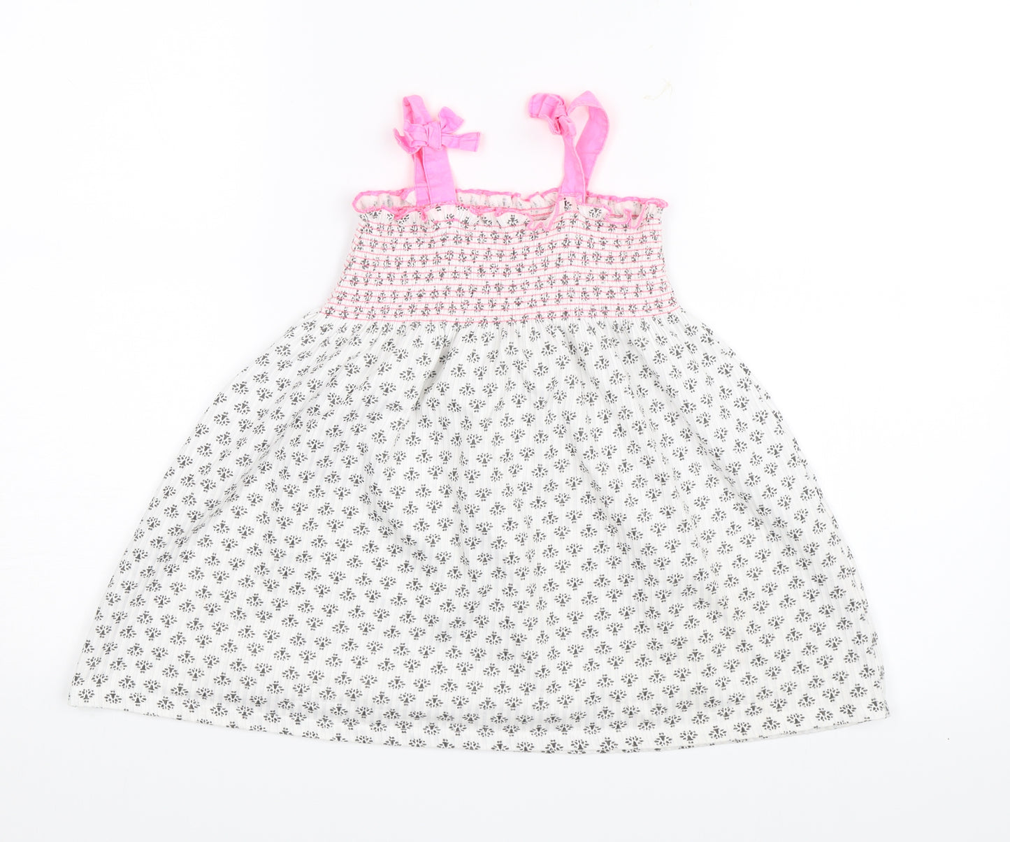Matalan Girls White Floral  Shift  Size 2-3 Years
