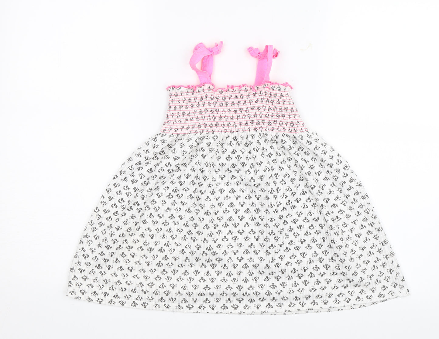 Matalan Girls White Floral  Shift  Size 2-3 Years