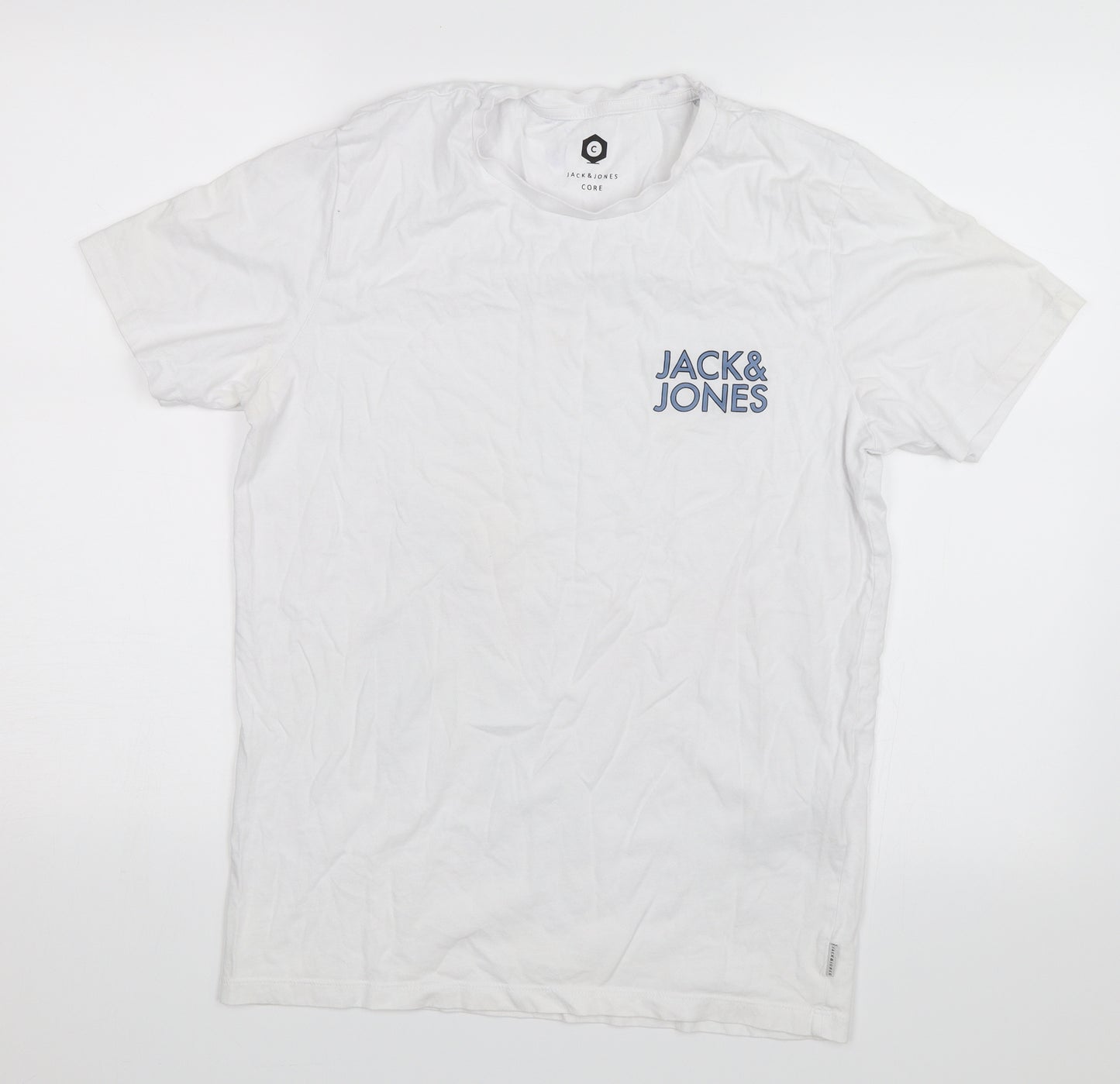 JACK & JONES Mens White    T-Shirt Size M