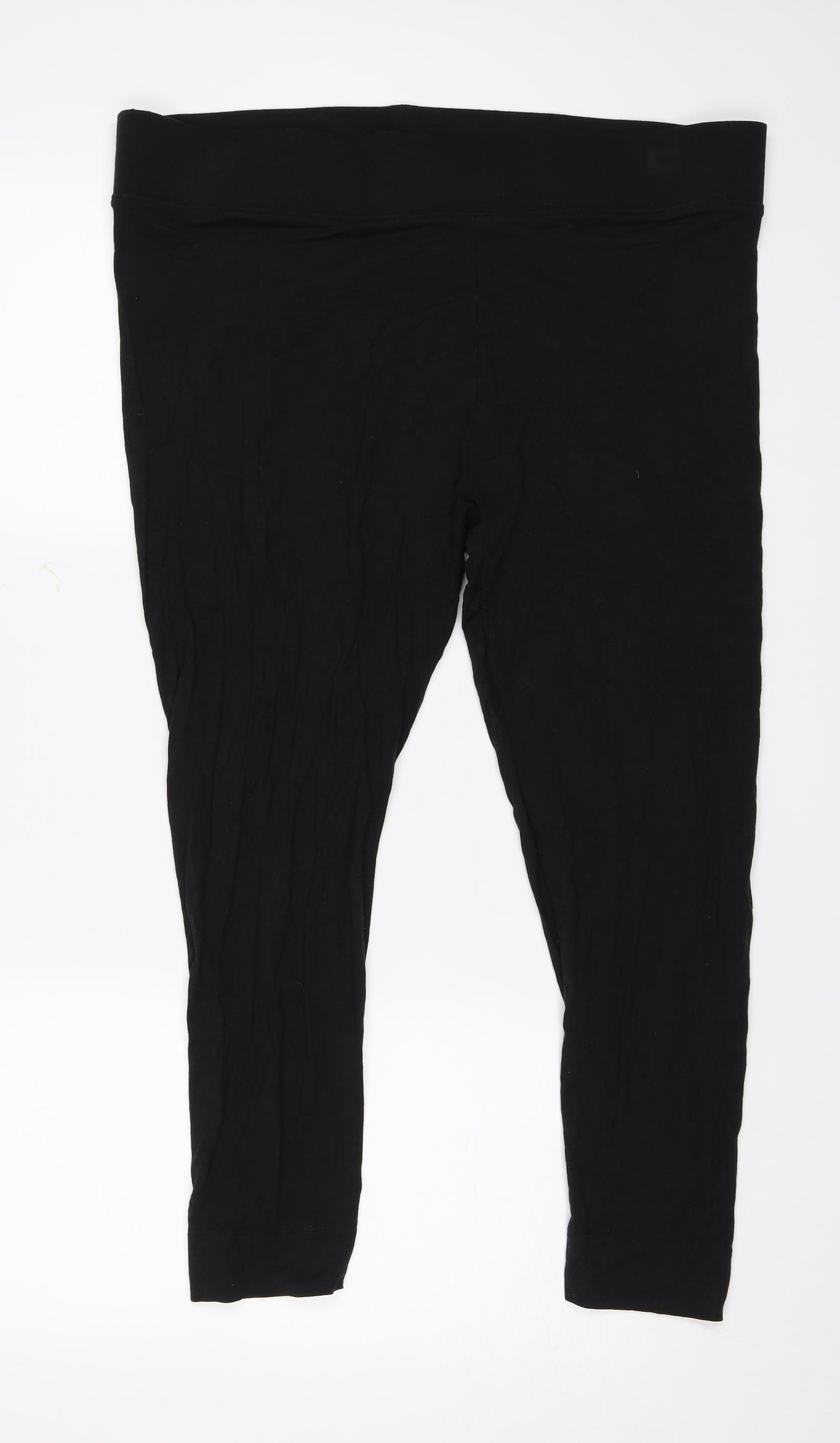 M&S Womens Black   Cropped Leggings Size 20 L23 in