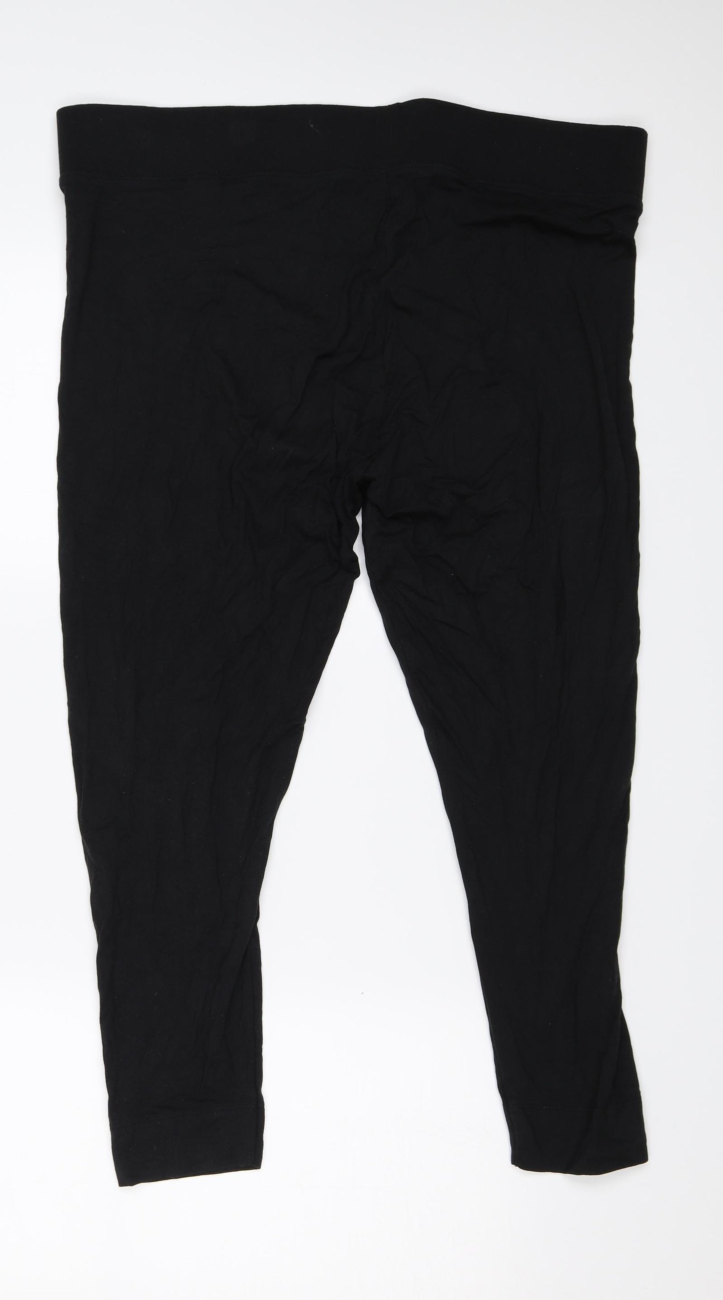 M&S Womens Black   Cropped Leggings Size 20 L23 in