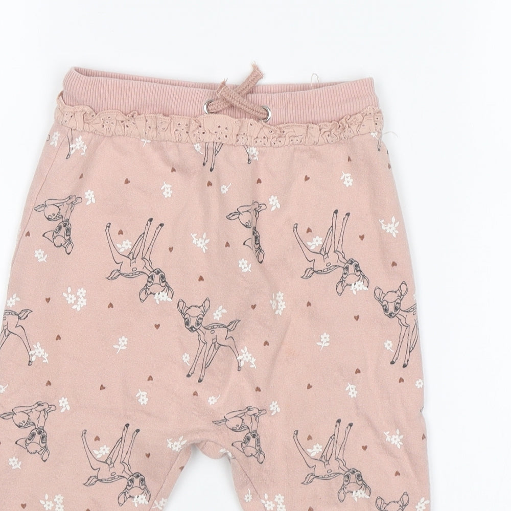 George Girls Pink   Sweatpants Trousers Size 2-3 Years - Bambi