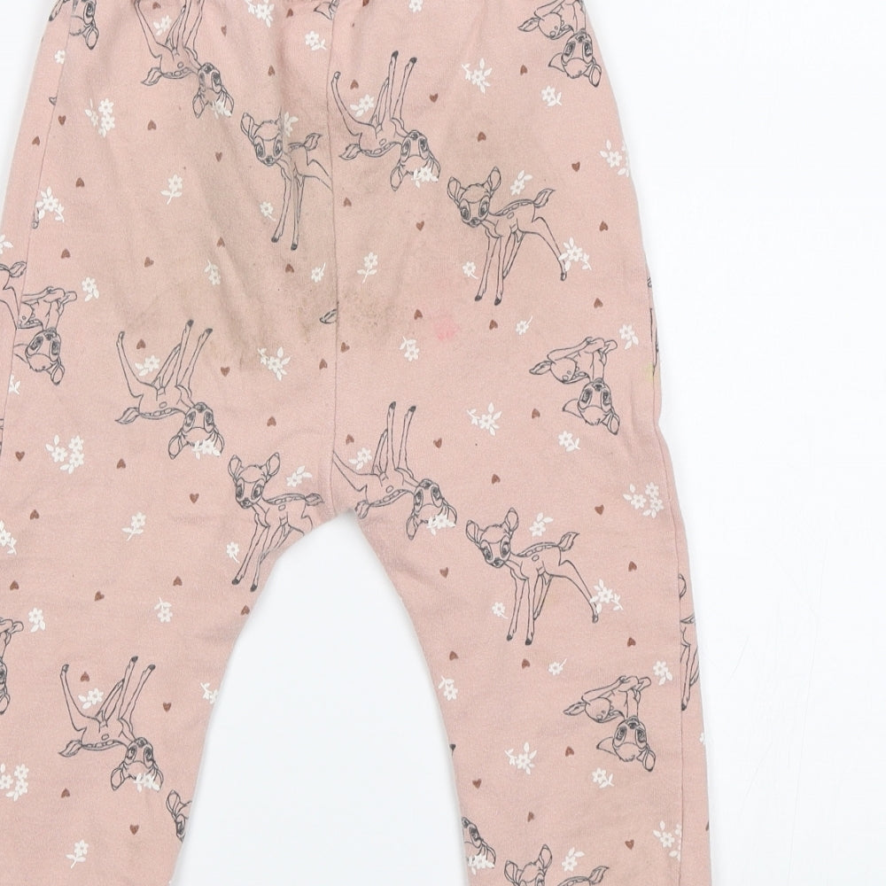 George Girls Pink   Sweatpants Trousers Size 2-3 Years - Bambi