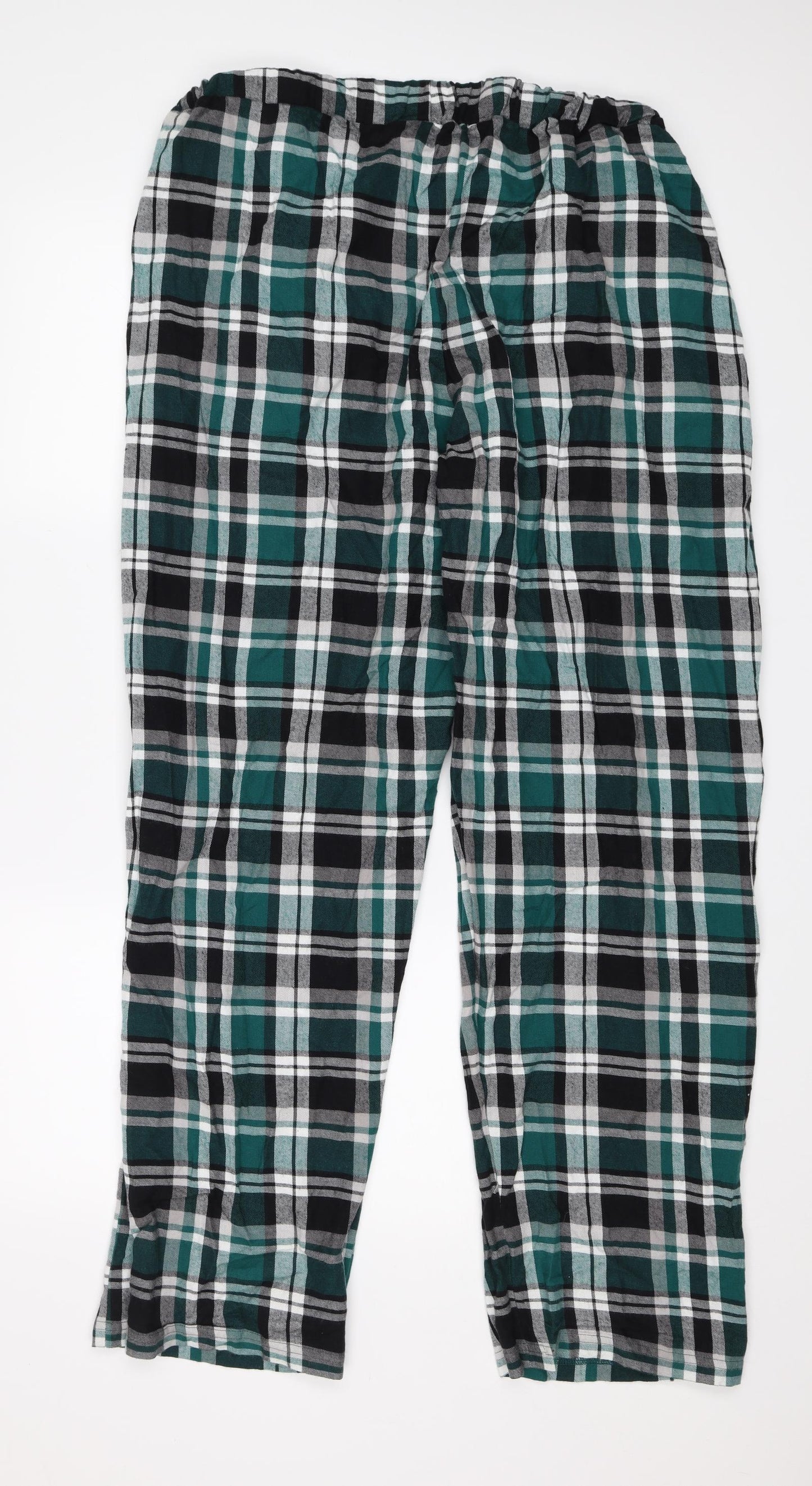 Kangaroo Poo Mens Green Check   Pyjama Pants Size L
