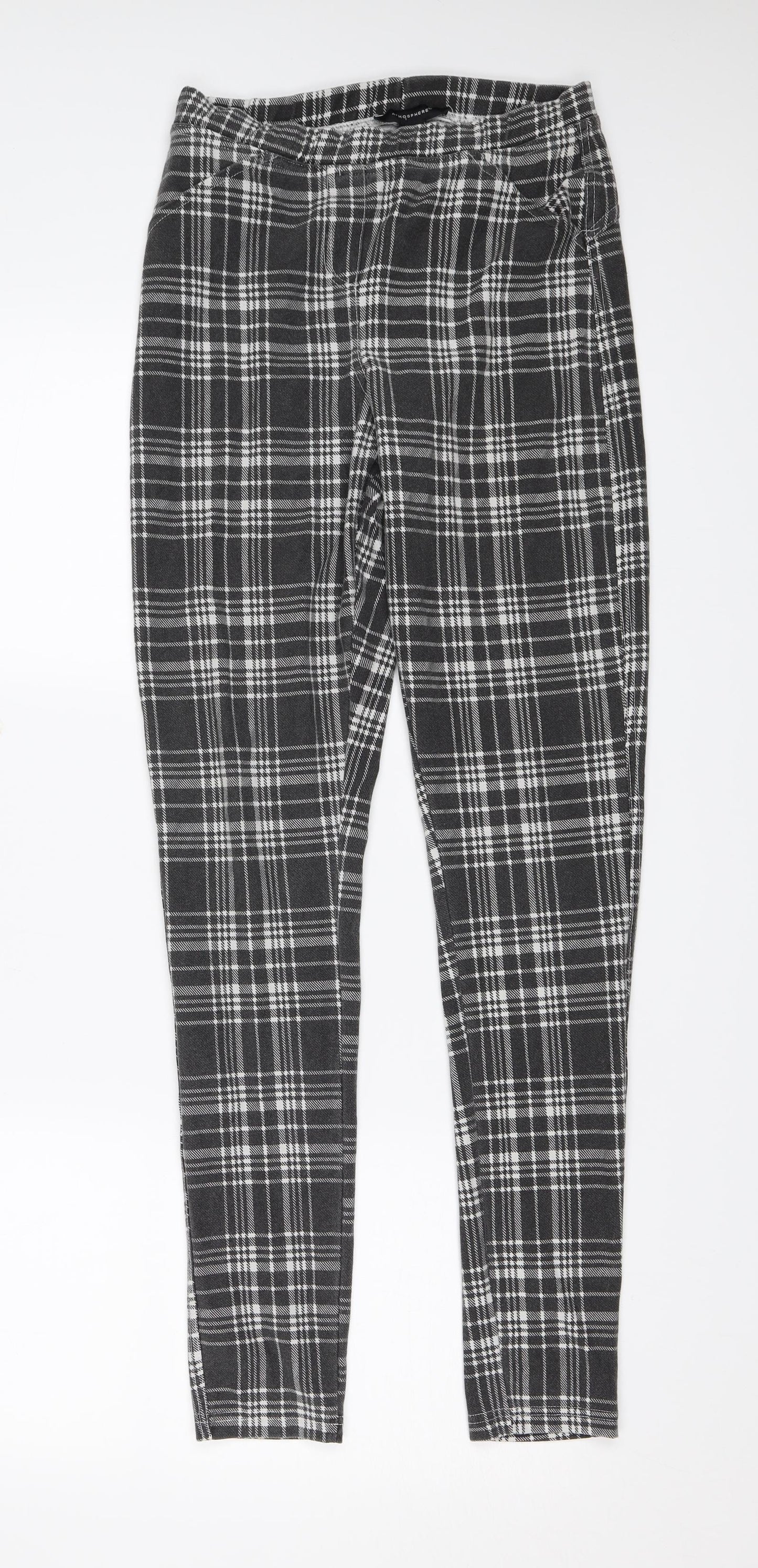 Atmosphere Womens Grey Striped  Jegging Trousers Size 8 L28 in