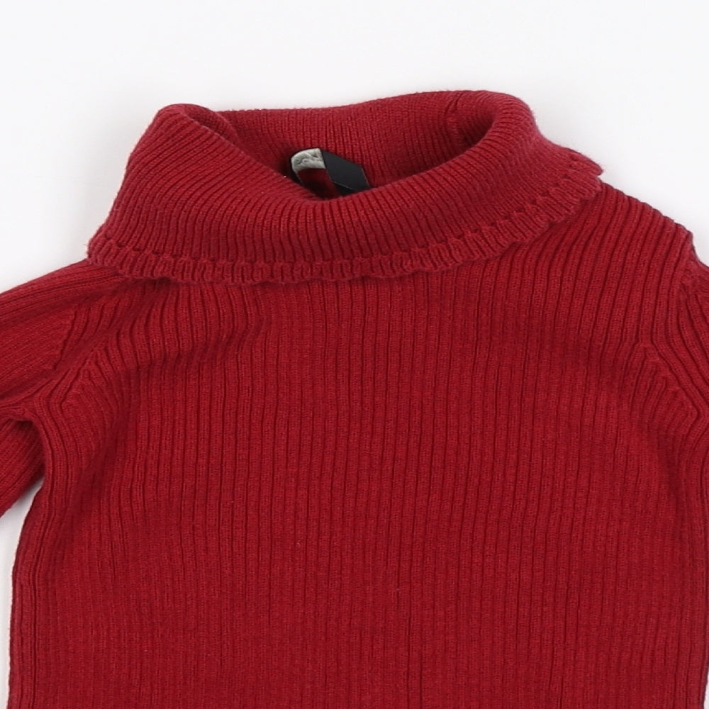 George Girls Red   Pullover Jumper Size 2-3 Years