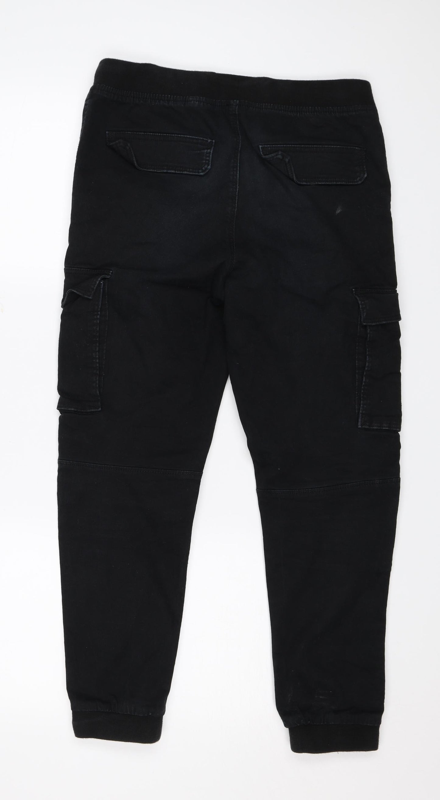 H&M Boys Black   Cargo Trousers Size 13-14 Years