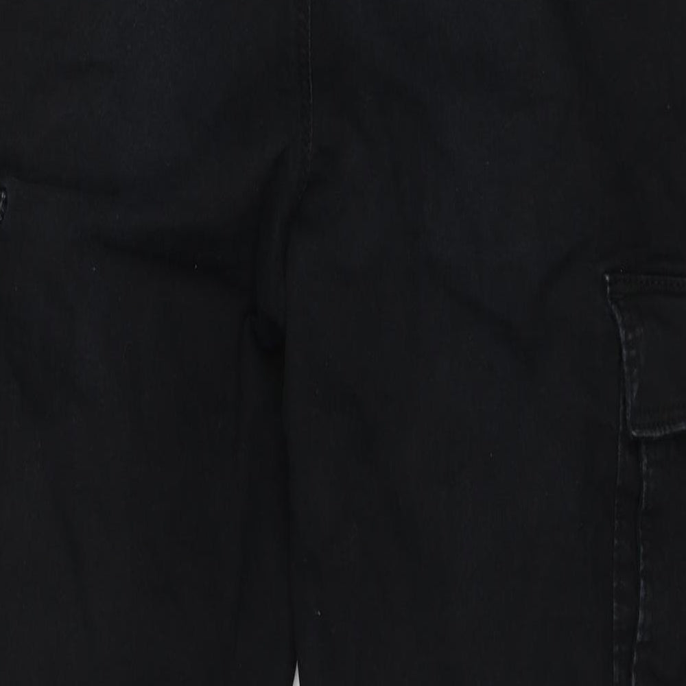 H&M Boys Black   Cargo Trousers Size 13-14 Years