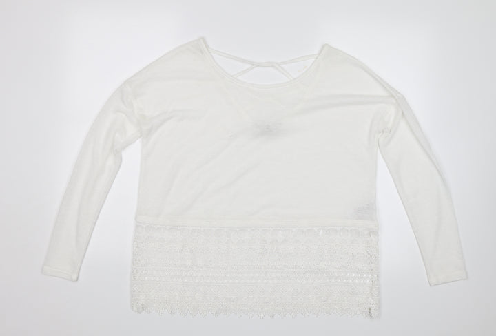 NEXT Womens White Basic Blouse Size 12