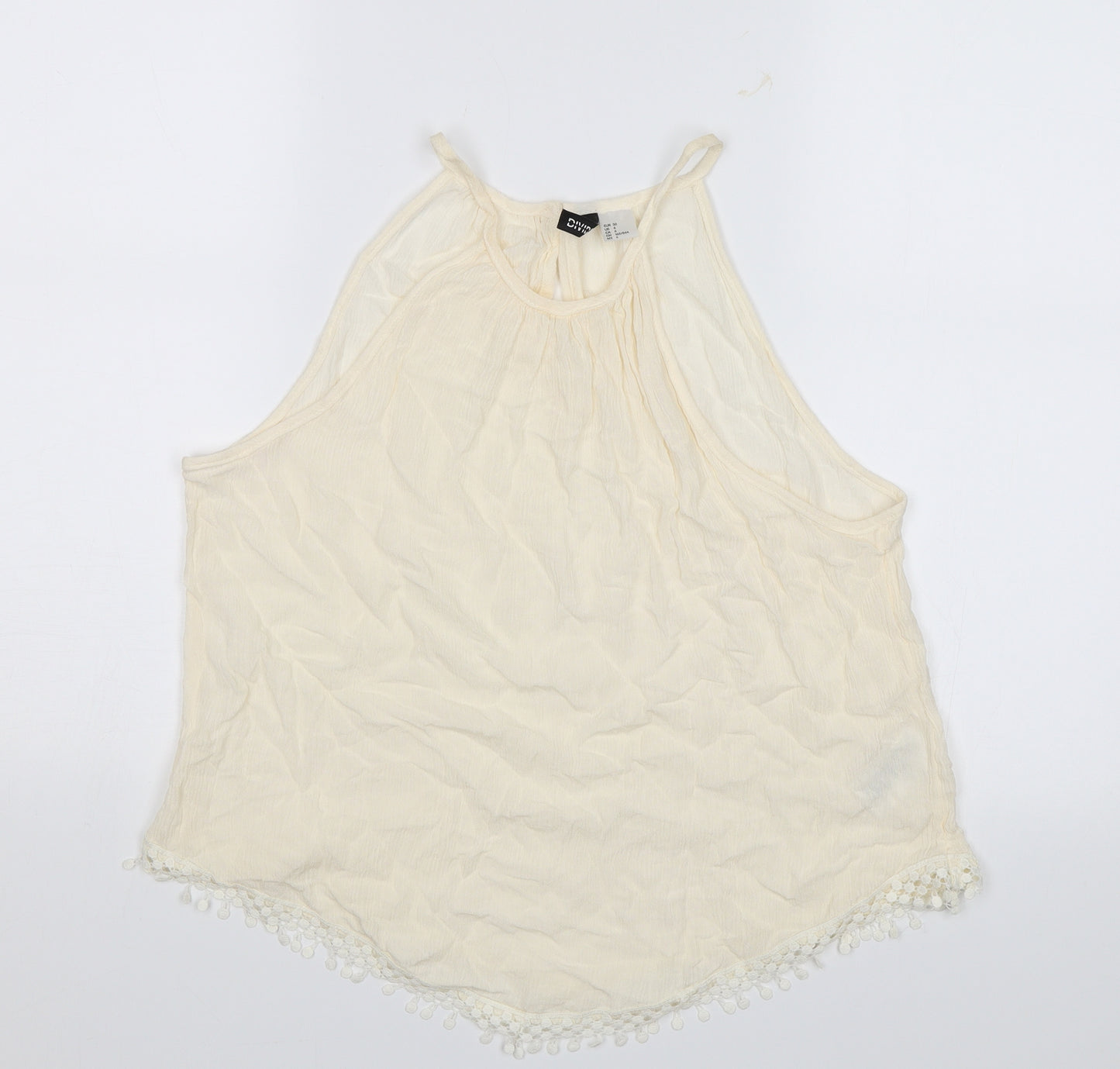 Divided Womens White   Camisole Blouse Size 8
