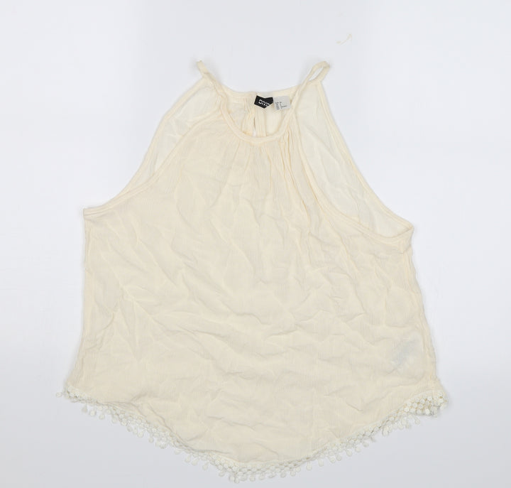 Divided Womens White   Camisole Blouse Size 8