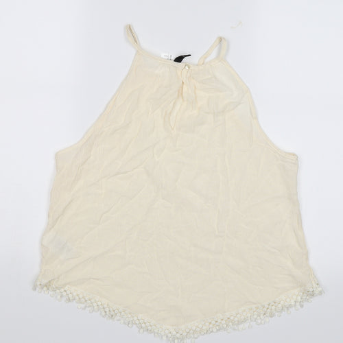 Divided Womens White   Camisole Blouse Size 8