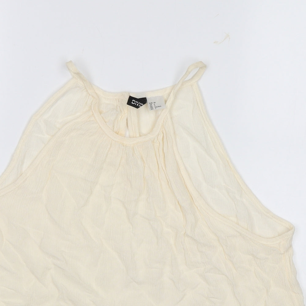 Divided Womens White   Camisole Blouse Size 8