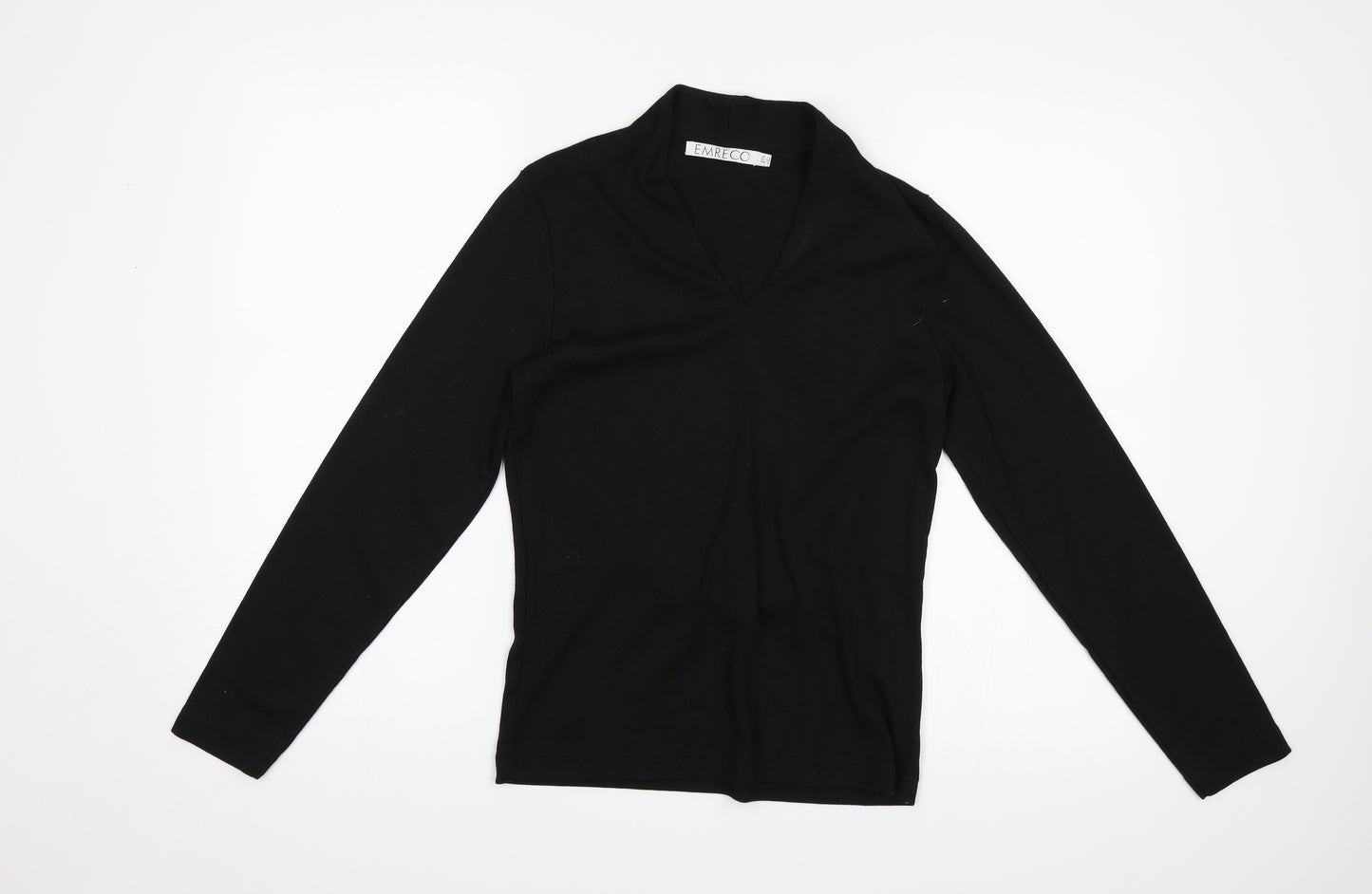 Emreco Womens Black   Jersey T-Shirt Size 12
