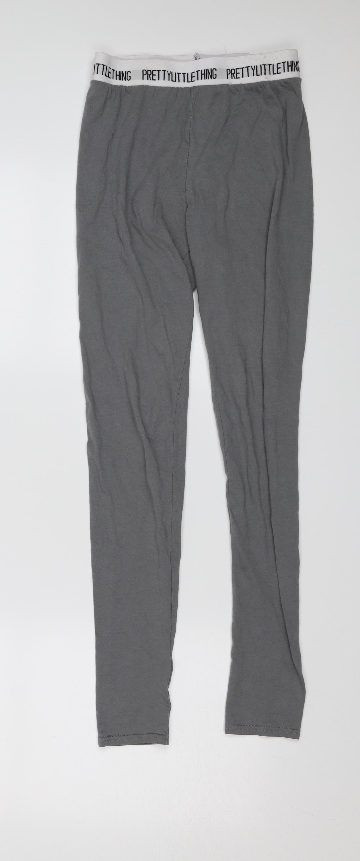PRETTYLITTLETHING Womens Grey   Jogger Leggings Size 8 L26 in