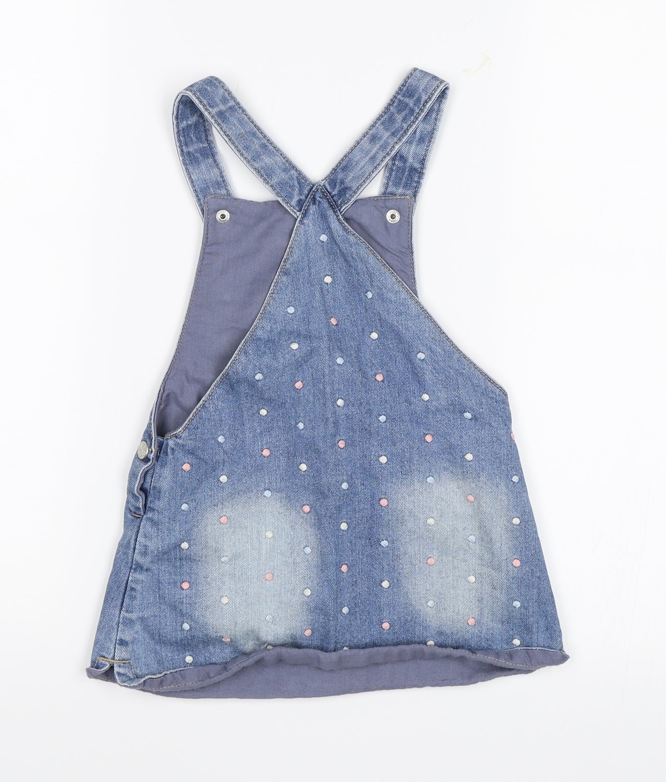 Preworn Girls Blue   Dungaree One-Piece Size 2-3 Years  - Disney