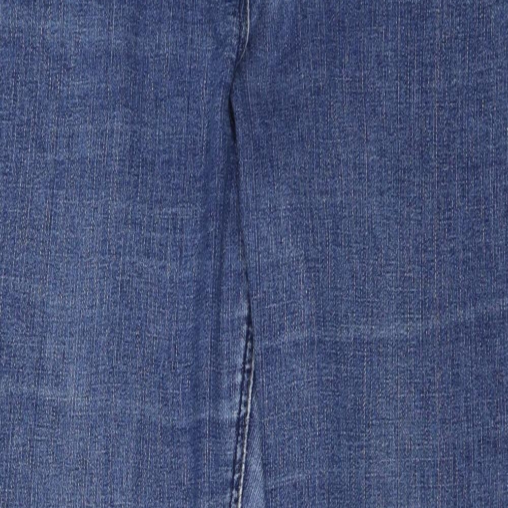 Preworn Womens Blue  Denim Bootcut Jeans Size 14 L28 in