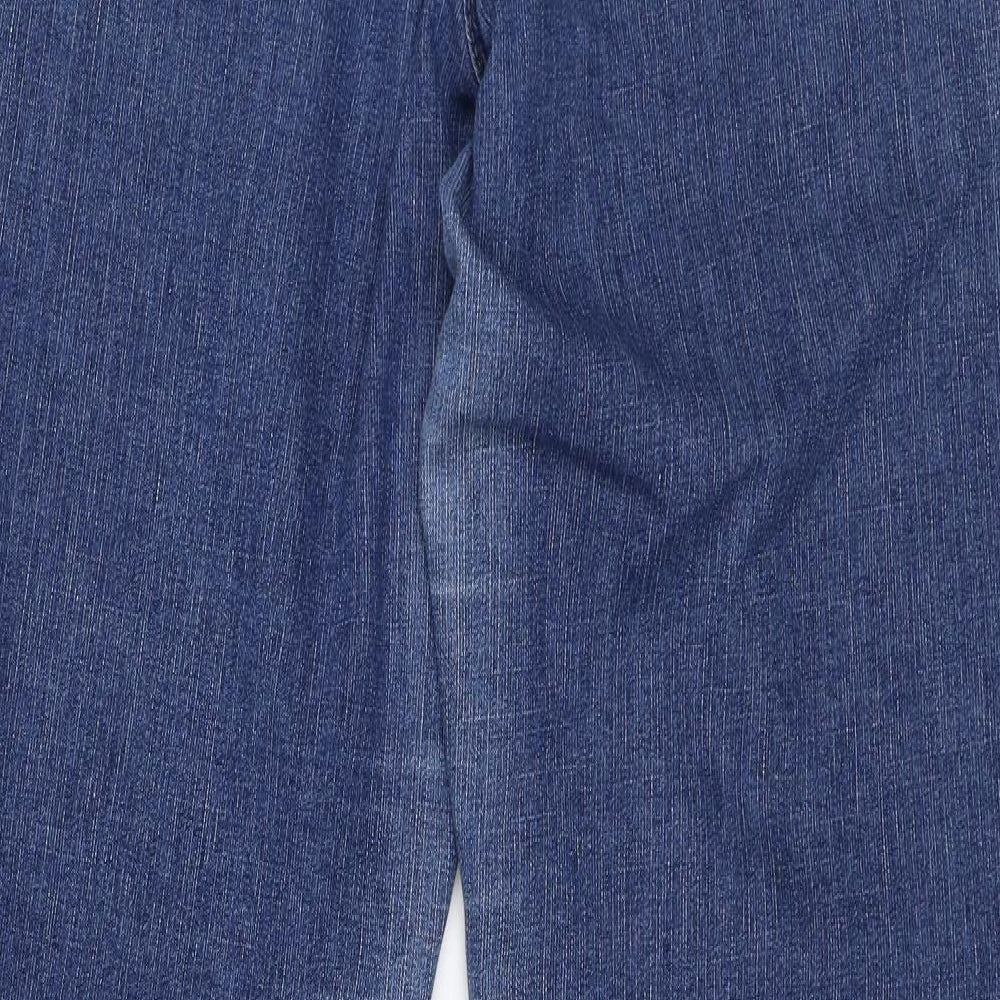 Preworn Womens Blue  Denim Bootcut Jeans Size 14 L28 in