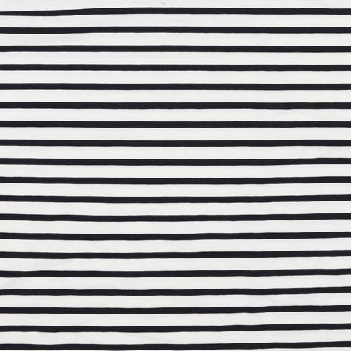 F&F Womens White Striped  Jersey T-Shirt Size 10