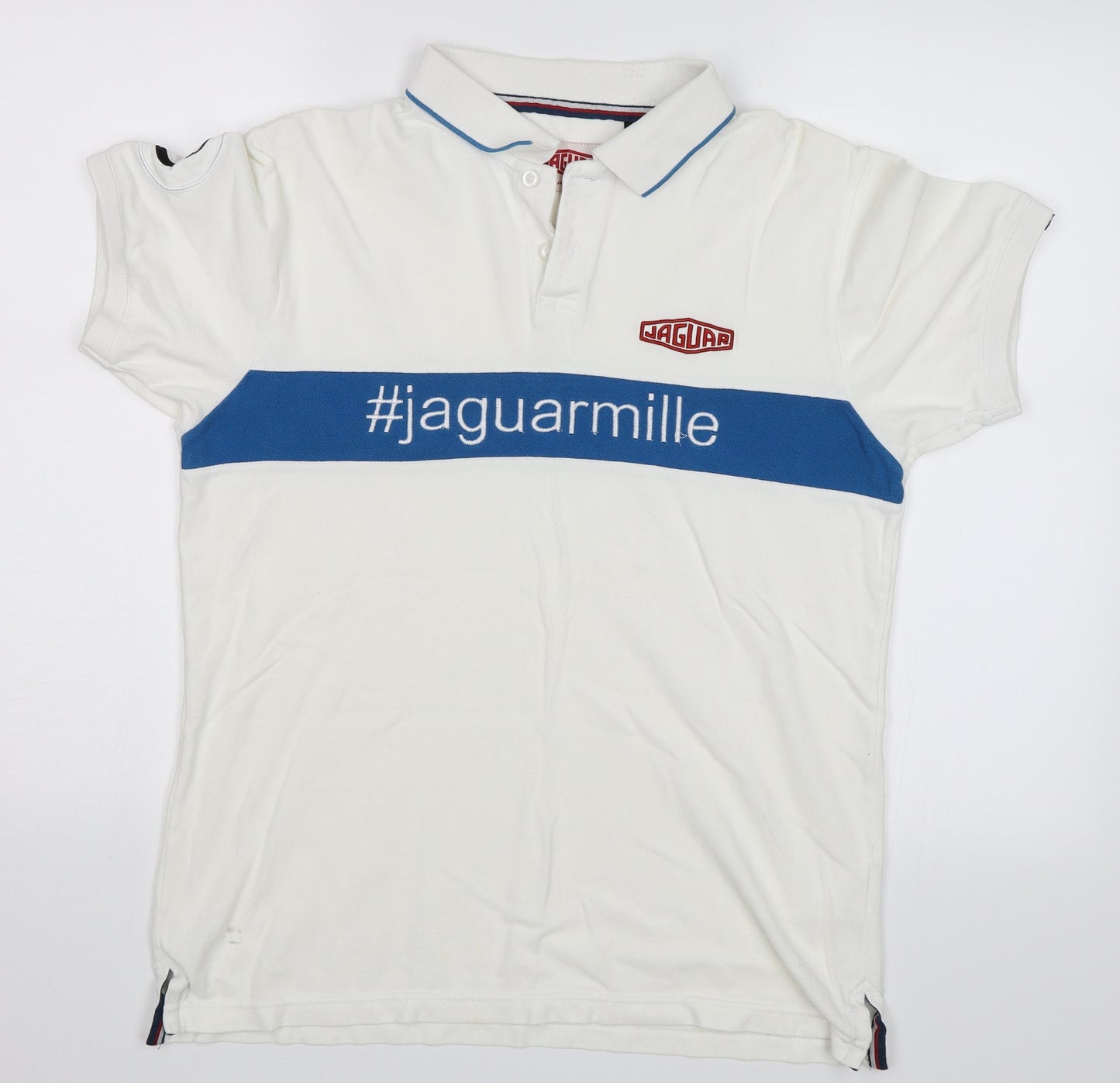 Jaguar Mens White    Polo Size M  - #jaguarmille